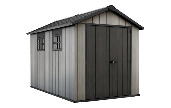 acquista Casetta da Giardino Porta Attrezzi 230x350x242 cmin Duotech Keter Oakland 7511 Grigia