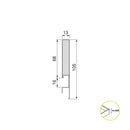 Cassetto Esterno Concept 30 Kg H105 mm P 400 Verniciato Bianco Acciaio Emuca