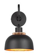 Applique da Interno Attacco E27 in Metallo Nero Opaco