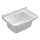Lavatoio 50x35x24 cm Pilozzo a Parete in Resina Bianco