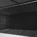 Baule da Giardino con Ruote 121x57x67 cm in Rattan PE Nero