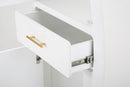 Mobiletto 2 Ante Venus 60x32x133 cm in MDF e Ferro Bianco e Oro      