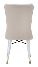 Set 2 Sedie Mimoza Crema 40x65x99 cm in Ferro e Legno