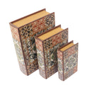 Set 3 Scatole libro in Similpelle mandala rettangolare