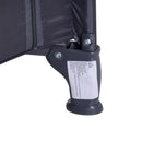 Lettino da Viaggio per Bambini Pieghevole con Borsa e Materassino in Tessuto Oxford Grigio Scuro 