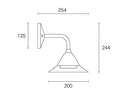 Applique da Esterno a LED 20W 4000K Sovil Grigio