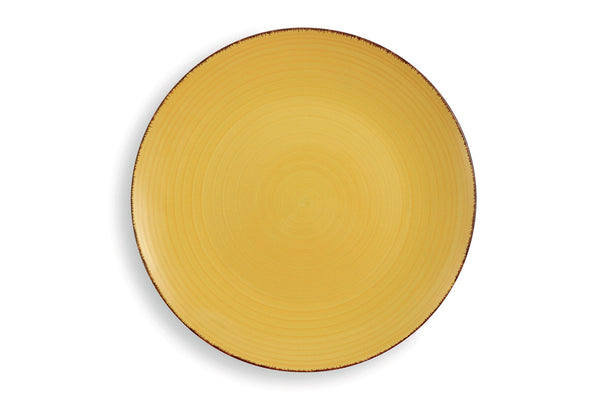 Set 6 Piatti Piani Ø26,7x3 cm in Gres Villa d'Este Home Tivoli New Baita Gialli sconto