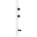 Doccia da Giardino in Alluminio Soffione I-switch Quadrato con Termometro LCD Sined Luna Alu Bianco 
