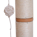 Albero Tiragraffi per Gatti in Sisal con Cuccia Piattaforme e Giochi 60x40x120 cm 