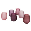 Set 6 Bicchieri Acqua Effetto Ghiaccio Happy Hour Provence in Vetro VdE Tivoli 1996 Viola