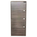 Scarpiera 4 Ante 63x24x150 cm a Doppia Profondità con Maniglie a Scomparsa in MDF Noce      