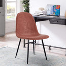 Set 4 Sedie 43x42x86 cm in Similpelle Bella Marrone