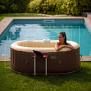 Vasca Idromassaggio da Esterno Gonfiabile Riscaldata 2 Posti 190x120x65 cm Ease.Zone Marrone