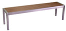 Panca da Giardino 165x41x45 cm in Alluminio e Polywood Marrone