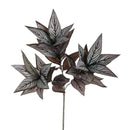 Set 3 Rami Artificiali di Foglia Calathea Composto da 39 Foglie H 70 cm