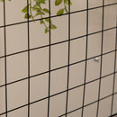 Libreria a 9 Cubi in Rete 35x35x35 cm con Pannelli in Acciaio e Polipropilene Nero