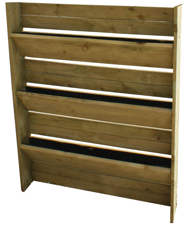 sconto Pannello Orto Verticale 3 Contenitori 80x15x120 cm in Legno di Conifera Taini