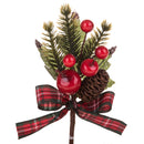 Set 24 Pick con Pigna e Melina 14 cm Rosso