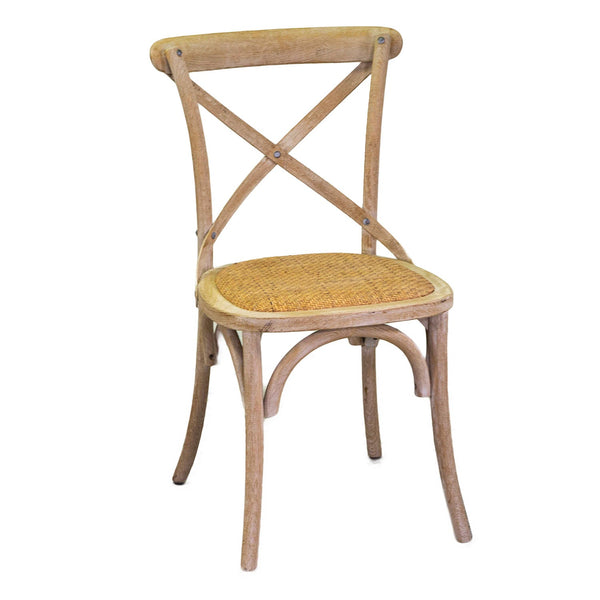 acquista Sedia in Legno di Olmo 51x55H46,5/89cm Cross Naturale