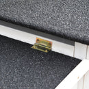 Pollaio Gabbia per Galline da Esterno 176,5x65,5x100 cm con Area Aperta Recitanta Grigio