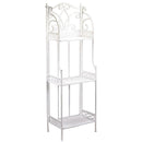 Scaffale per Piante in Metallo 3 Piani 35x31H124cm Aprilia Beige