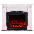 Camino Elettrico da Pavimento 136,5x157x32 cm Effetto Fiamma 1500W Josefina maxi & Maximus Ivory/dark gray