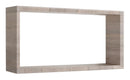 Mensola Cubo da Parete 70x35x15,5 cm in Fibra di Legno Artù Rovere Moka