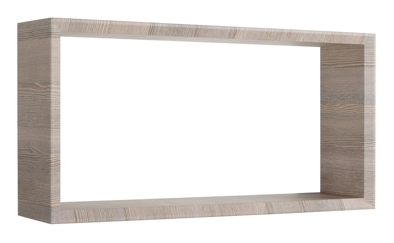 Mensola Cubo da Parete 70x35x15,5 cm in Fibra di Legno Artù Rovere Moka