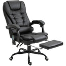 Sedia Poltrona Massaggiante da Ufficio 67x79x111-121 cm con 7 Punti Vibranti Nero