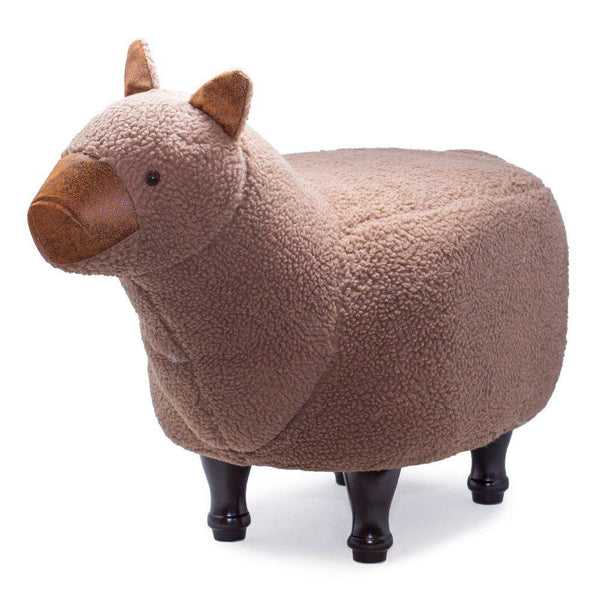 sconto Sgabello Pouf Poggiapiedi per Bambini 68x35x38-53 cm Lama Marrone Divina Home