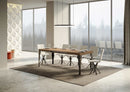 Tavolo Allungabile 120-224x90x77 cm Paxon Quercia Natura Telaio Antracite 