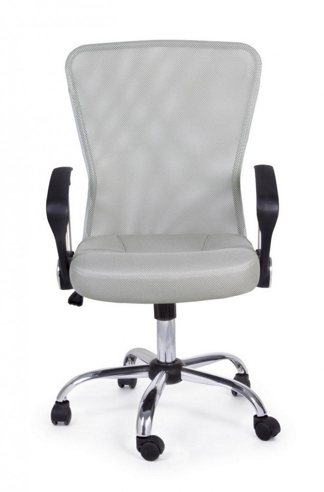 Sedia Poltrona Operativa da Ufficio in Tessuto a Rete Brisbane Grigia