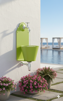 Fontana a Parete da Giardino con Rubinetto Belfer 42/PR Verde Acido