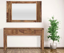 Specchio Elegant Sheesham 120x3x73 cm Legno e Specchio Naturale e Oro