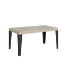  Tavolo Allungabile 160-264x90x77 cm Flame Premium Cashmere Telaio Antracite