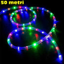 Tubo Luminoso 900 LED - 50 Mt Multicolor Uso Esterno Controller 8 Giochi Luce
