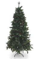 Albero di Natale 1166 Rami Ø120xH210 cm con Bacche e Pigne Soriani Toronto Verde 