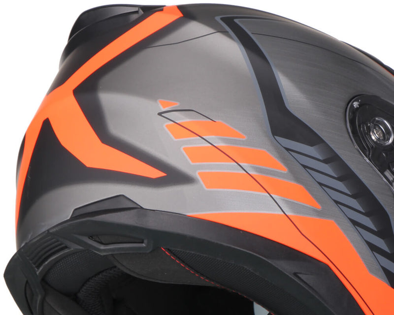 Casco Integrale per Scooter Visiera Lunga CGM Silverstone 317G Arancione Fluo Opaco Varie Misure