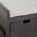 Panca Contenitore da Ingresso con Cassetti e Ripiani in Legno Grigio 69x34x48 cm 