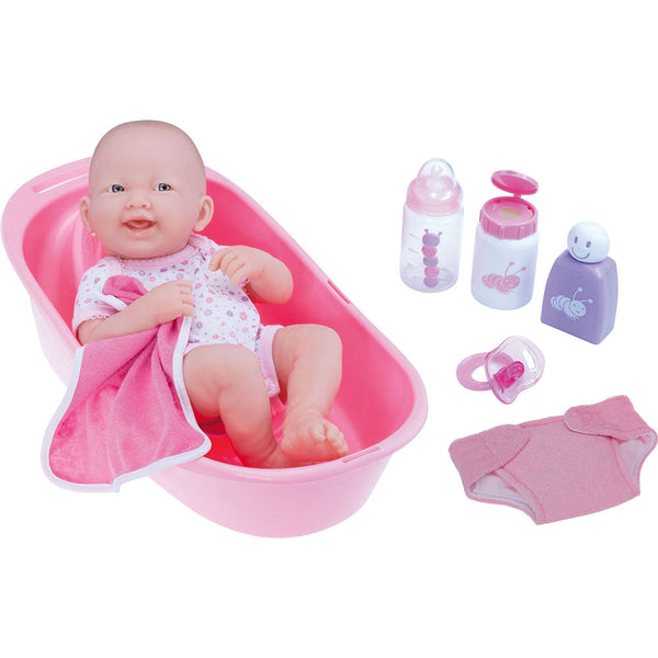 Bambola Bebè Neonato con Bagnetto e Accessori 36cm JC Toys prezzo