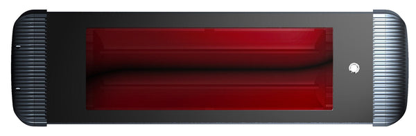 Stufa Elettrica ad Infrarossi 118x25x7,5 cm da Parete 2400W Dimmerabile Moel Aaren Nera sconto