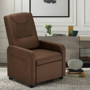 Poltrona Relax Reclinabile Manuale 62x71x100 cm in Tessuto Marrone