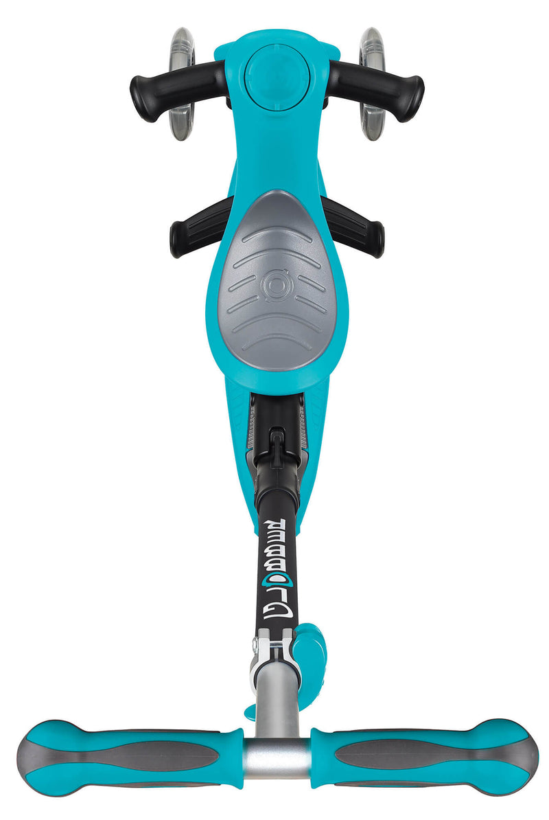Monopattino Passeggino Triciclo a 3 Ruote Globber Go-UP Deluxe Turchese