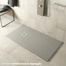 Piatto Doccia in Pietra  Pedrinelli Ardesia Stone Side Grigio Varie Misure