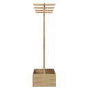 Letto per Orto con Traliccio e Pergola 160x55x183 cm in Legno Naturale