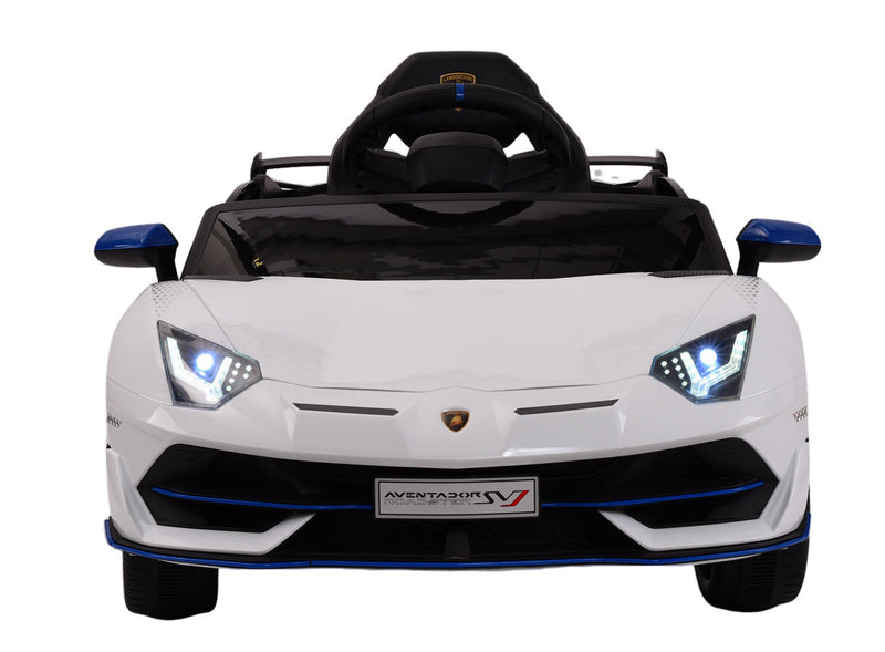 Macchina Elettrica per Bambini 12V con Licenza Lamborghini Aventador SVJ Small Bianca