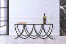 Tavolo da Caffé Dark 100x60x40 cm in Ferro e Specchio Nero
