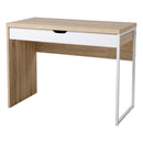 Scrivania da Ufficio con Cassetto in Legno e Metallo 100x50x75 cm 