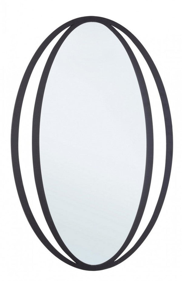 online Specchio con Cornice Nabila Nero 51x80 in Metallo