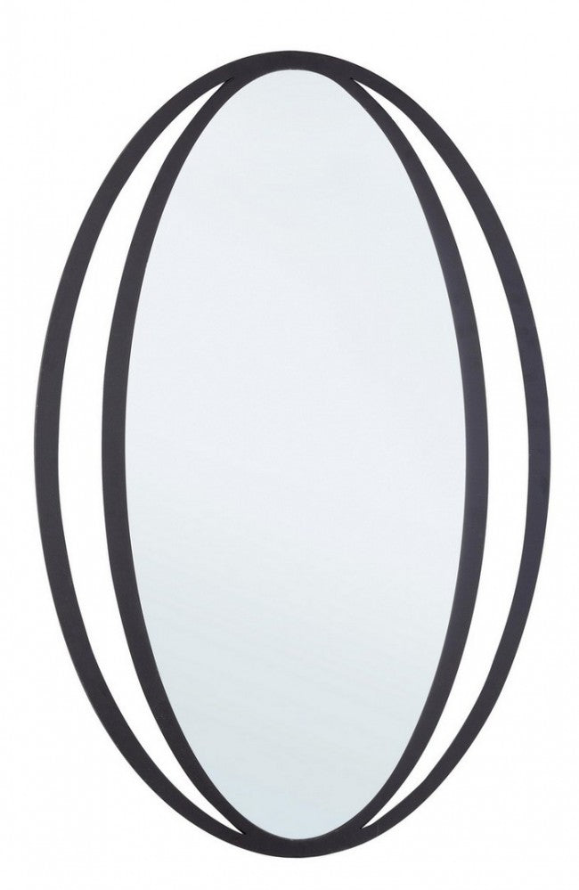 Specchio con Cornice Nabila Nero 51x80 in Metallo